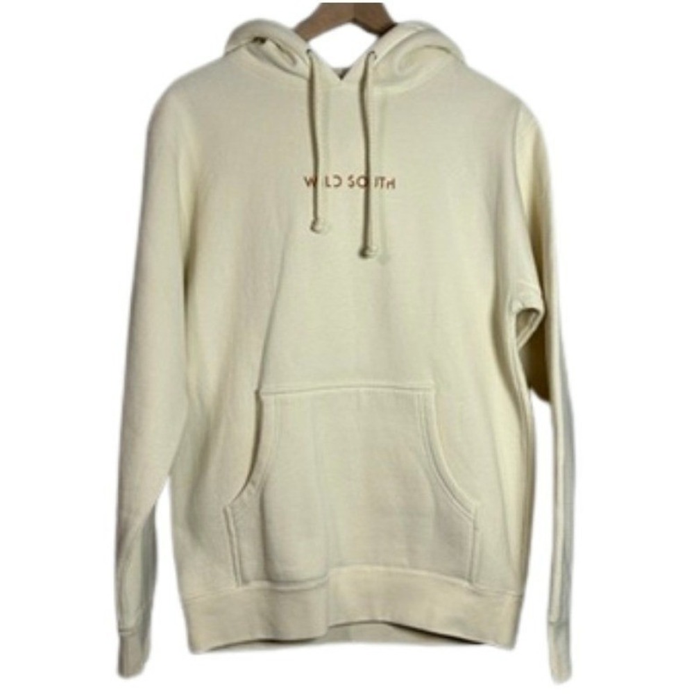 Wild South Summit Mens S Cream Pullover Hoodie Logo‎ Sweatshirt Streetwear